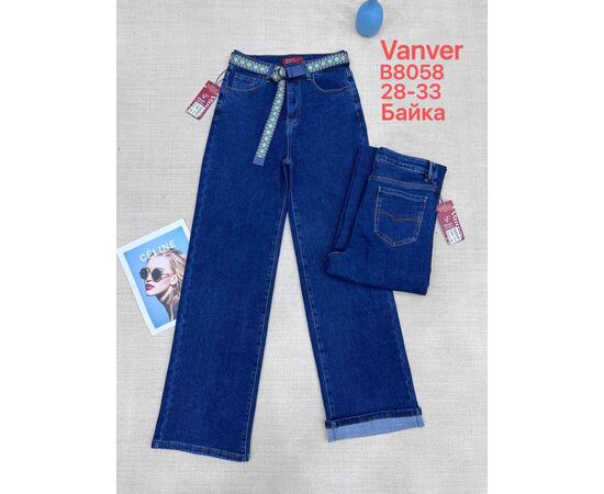 Джинсы утеплённые женские B8058 blue р.28-33 "Vanver" недорого оптом от прямого поставщика Фотография Джинсы утеплённые женские B8058 blue р.28-33 "Vanver" недорого оптом от прямого поставщика