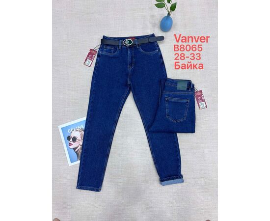 Джинсы утеплённые женские B8065 blue р.28-33 "Vanver" недорого оптом от прямого поставщика Фотография Джинсы утеплённые женские B8065 blue р.28-33 "Vanver" недорого оптом от прямого поставщика