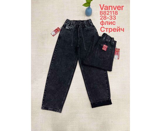 Джинсы утеплённые женские B82118 black р.28-33 "Vanver" недорого оптом от прямого поставщика Фотография Джинсы утеплённые женские B82118 black р.28-33 "Vanver" недорого оптом от прямого поставщика