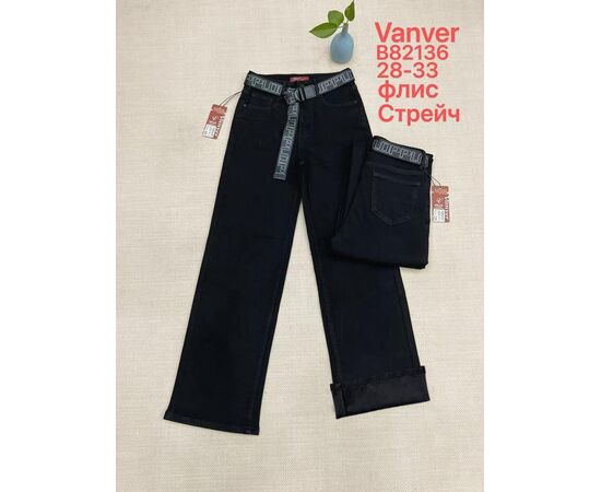 Джинсы утеплённые женские B82136 black р.28-33 "Vanver" недорого оптом от прямого поставщика Фотография Джинсы утеплённые женские B82136 black р.28-33 "Vanver" недорого оптом от прямого поставщика