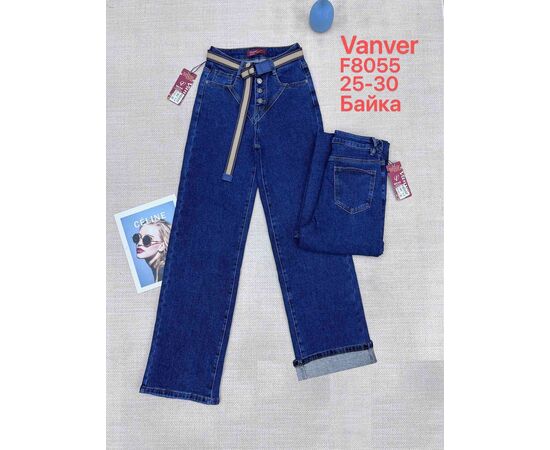 Джинсы утеплённые женские F8055 blue р.25-30 "Vanver" недорого оптом от прямого поставщика Фотография Джинсы утеплённые женские F8055 blue р.25-30 "Vanver" недорого оптом от прямого поставщика