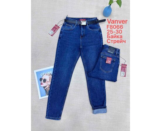 Джинсы утеплённые женские F8066 blue р.25-30 "Vanver" недорого оптом от прямого поставщика Фотография Джинсы утеплённые женские F8066 blue р.25-30 "Vanver" недорого оптом от прямого поставщика