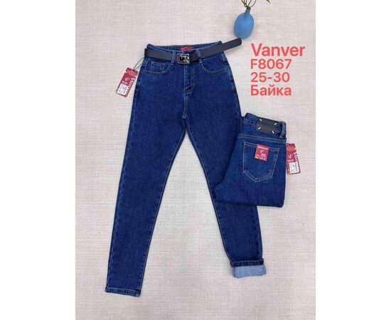 Джинсы утеплённые женские F8067 blue р.25-30 "Vanver" недорого оптом от прямого поставщика Фотография Джинсы утеплённые женские F8067 blue р.25-30 "Vanver" недорого оптом от прямого поставщика