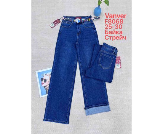 Джинсы утеплённые женские F8068 blue р.25-30 "Vanver" недорого оптом от прямого поставщика Фотография Джинсы утеплённые женские F8068 blue р.25-30 "Vanver" недорого оптом от прямого поставщика