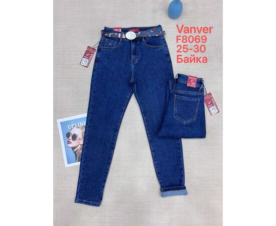 Джинсы утеплённые женские F8069 blue р.25-30 "Vanver" недорого оптом от прямого поставщика Фотография Джинсы утеплённые женские F8069 blue р.25-30 "Vanver" недорого оптом от прямого поставщика