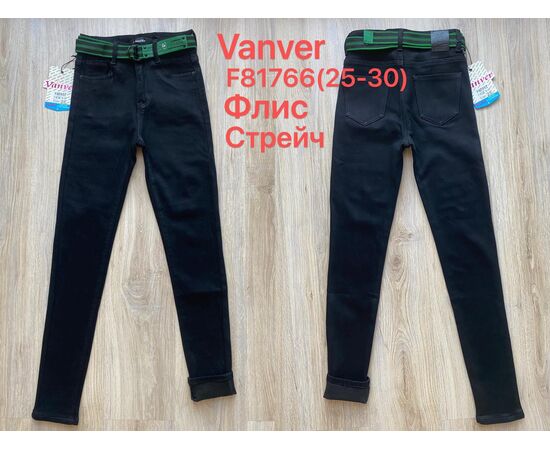 Джинсы утеплённые женские F81766 black р.25-30 "Vanver" недорого оптом от прямого поставщика Фотография Джинсы утеплённые женские F81766 black р.25-30 "Vanver" недорого оптом от прямого поставщика