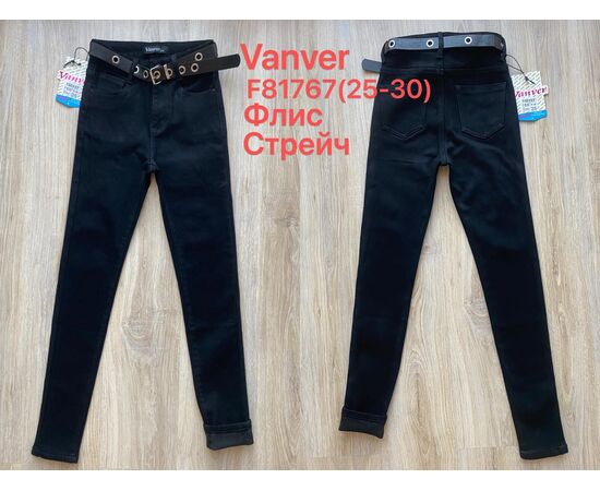 Джинсы утеплённые женские F81767 black р.25-30 "Vanver" недорого оптом от прямого поставщика Фотография Джинсы утеплённые женские F81767 black р.25-30 "Vanver" недорого оптом от прямого поставщика