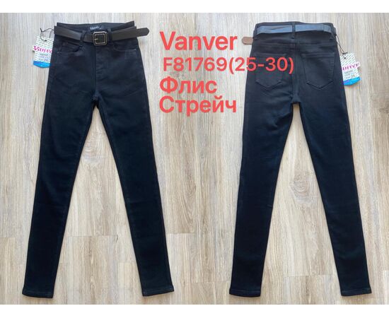 Джинсы утеплённые женские F81769 black р.25-30 "Vanver" недорого оптом от прямого поставщика Фотография Джинсы утеплённые женские F81769 black р.25-30 "Vanver" недорого оптом от прямого поставщика