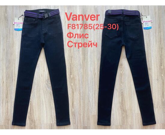 Джинсы утеплённые женские F81785 black р.25-30 "Vanver" недорого оптом от прямого поставщика Фотография Джинсы утеплённые женские F81785 black р.25-30 "Vanver" недорого оптом от прямого поставщика