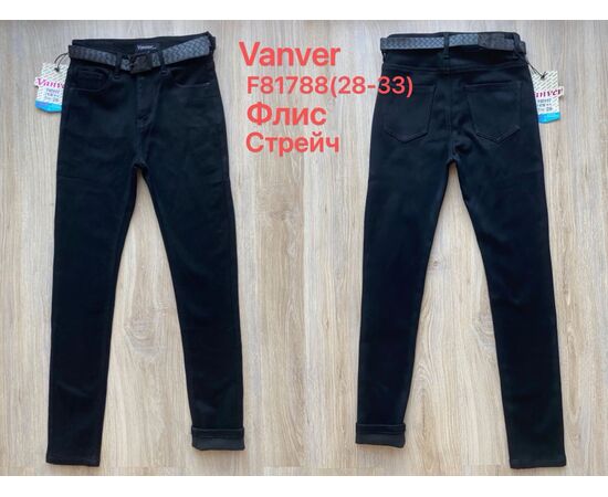 Джинсы утеплённые женские F81788 black р.28-33 "Vanver" недорого оптом от прямого поставщика Фотография Джинсы утеплённые женские F81788 black р.28-33 "Vanver" недорого оптом от прямого поставщика