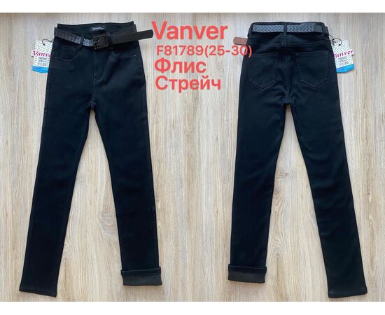Джинсы утеплённые женские F81789 black р.25-30 "Vanver" недорого оптом от прямого поставщика Фотография Джинсы утеплённые женские F81789 black р.25-30 "Vanver" недорого оптом от прямого поставщика