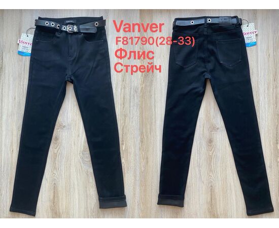 Джинсы утеплённые женские F81790 black р.28-33 "Vanver" недорого оптом от прямого поставщика Фотография Джинсы утеплённые женские F81790 black р.28-33 "Vanver" недорого оптом от прямого поставщика