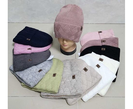 Шапка зимняя женская SV888 mix р.58-60 "WHITE" недорого оптом от прямого поставщика Фотография Шапка зимняя женская SV888 mix р.58-60 "WHITE" недорого оптом от прямого поставщика