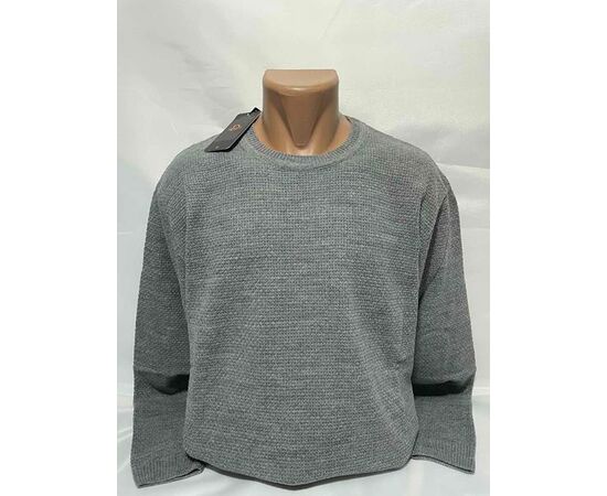 Свитер мужской SB1222 grey р.3XL-5XL "Sabihina" недорого оптом от прямого поставщика Фотография Свитер мужской SB1222 grey р.3XL-5XL "Sabihina" недорого оптом от прямого поставщика