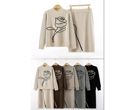 Костюм жіночий 8056 brown р.48-52 "Emsweekis" недорого оптом від прямого постачальника Костюм жіночий 8056 brown р.48-52 "Emsweekis" недорого оптом від прямого постачальника