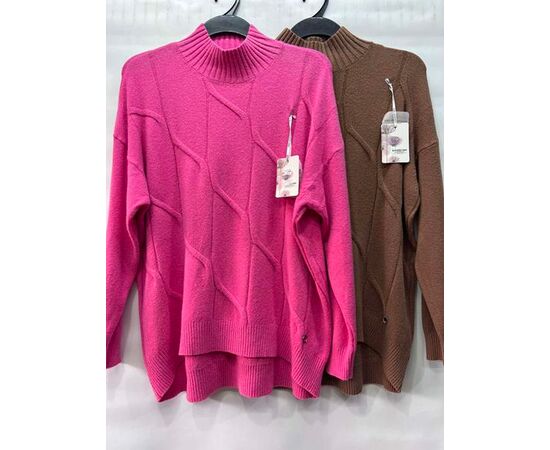 Свитер женский E716 pink р.54-58 "Emsweekis" недорого оптом от прямого поставщика Фотография Свитер женский E716 pink р.54-58 "Emsweekis" недорого оптом от прямого поставщика