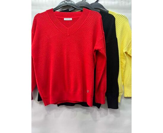 Светр жіночий E768 yellow р.50-54 "Emsweekis" недорого оптом від прямого постачальника Светр жіночий E768 yellow р.50-54 "Emsweekis" недорого оптом від прямого постачальника