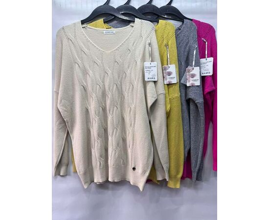 Свитер женский E771 grey р.50-54 "Emsweekis" недорого оптом от прямого поставщика Фотография Свитер женский E771 grey р.50-54 "Emsweekis" недорого оптом от прямого поставщика