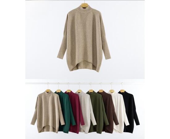 Свитер женский E784 beige р.one size "Emsweekis" недорого оптом от прямого поставщика Фотография Свитер женский E784 beige р.one size "Emsweekis" недорого оптом от прямого поставщика