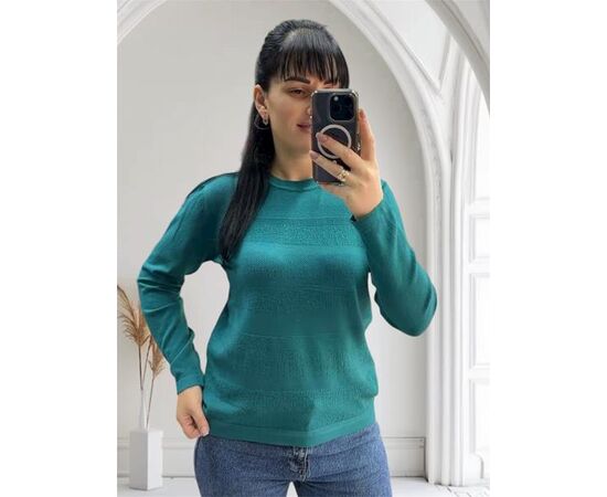 Светр жіночий 25521 blue р.46-50 "PULSE" недорого оптом від прямого постачальника Светр жіночий 25521 blue р.46-50 "PULSE" недорого оптом від прямого постачальника