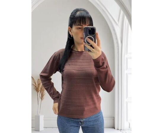 Светр жіночий 25522 brown р.46-50 "PULSE" недорого оптом від прямого постачальника Светр жіночий 25522 brown р.46-50 "PULSE" недорого оптом від прямого постачальника