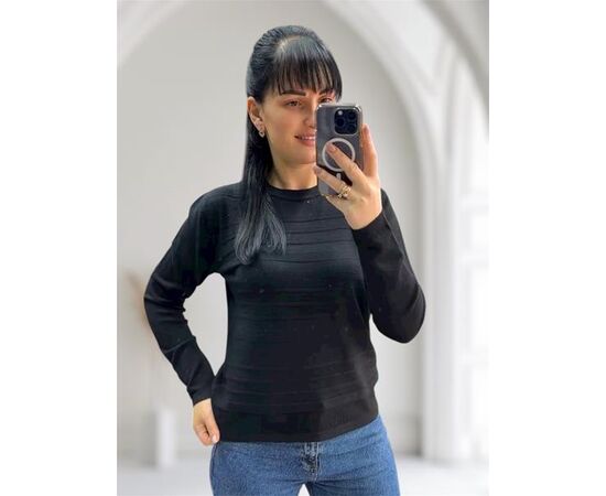 Светр жіночий 25522 black р.46-50 "PULSE" недорого оптом від прямого постачальника Светр жіночий 25522 black р.46-50 "PULSE" недорого оптом від прямого постачальника