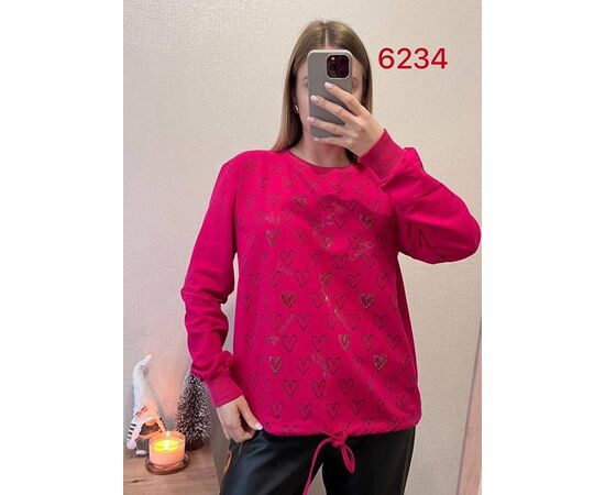Свитер женский 6234 crimson р.46-52 "FSN" недорого оптом от прямого поставщика Фотография Свитер женский 6234 crimson р.46-52 "FSN" недорого оптом от прямого поставщика
