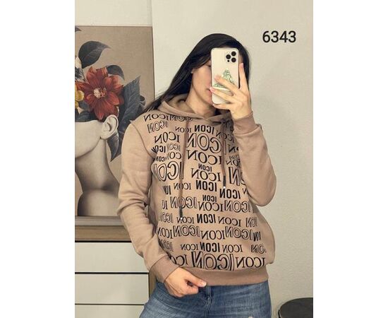 Худи женское 6343 d.beige р.42-50 "FSN" недорого оптом от прямого поставщика Фотография Худи женское 6343 d.beige р.42-50 "FSN" недорого оптом от прямого поставщика