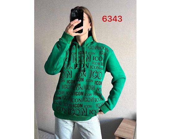 Худи женское 6343 green р.42-50 "FSN" недорого оптом от прямого поставщика Фотография Худи женское 6343 green р.42-50 "FSN" недорого оптом от прямого поставщика
