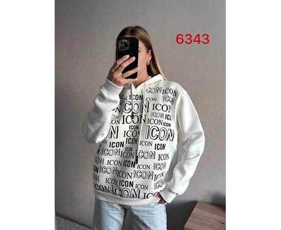Худи женское 6343 white р.42-50 "FSN" недорого оптом от прямого поставщика Фотография Худи женское 6343 white р.42-50 "FSN" недорого оптом от прямого поставщика