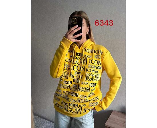 Худи женское 6343 yellow р.42-50 "FSN" недорого оптом от прямого поставщика Фотография Худи женское 6343 yellow р.42-50 "FSN" недорого оптом от прямого поставщика