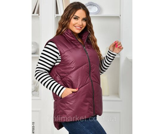 Жилетка жіноча на холофайбері батал 54,56,58 (6кв) "NOWEMBER" недорого від прямого постачальника, зображення 3 Жилетка жіноча на холофайбері батал 54,56,58 (6кв) "NOWEMBER" недорого від прямого постачальника, зображення 3