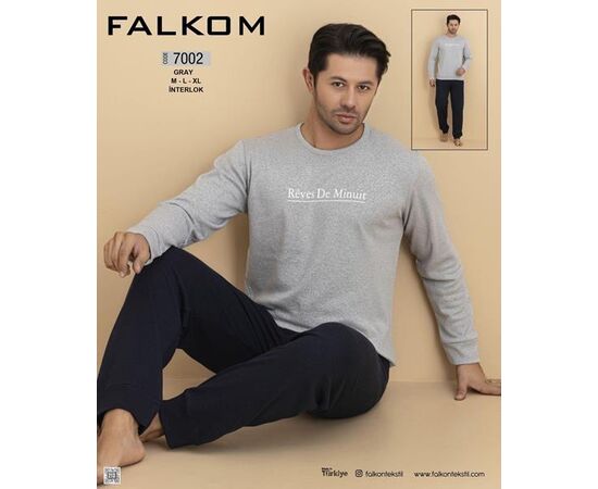 Пижама мужская 7002 grey р.46-50 "HOME STYLE" недорого оптом от прямого поставщика Фотография Пижама мужская 7002 grey р.46-50 "HOME STYLE" недорого оптом от прямого поставщика