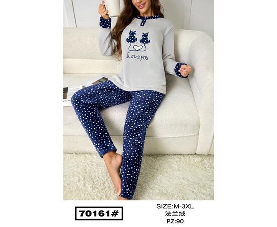 Піжама тепла жіноча 70161 grey р.M-3XL "HOME STYLE" недорого оптом від прямого постачальника Піжама тепла жіноча 70161 grey р.M-3XL "HOME STYLE" недорого оптом від прямого постачальника