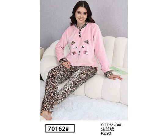 Пижама тёплая женская 70162 pink р.M-3XL "HOME STYLE" недорого оптом от прямого поставщика Фотография Пижама тёплая женская 70162 pink р.M-3XL "HOME STYLE" недорого оптом от прямого поставщика