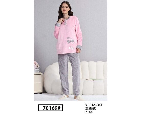 Піжама тепла жіноча 70169 pink р.M-3XL "HOME STYLE" недорого оптом від прямого постачальника Піжама тепла жіноча 70169 pink р.M-3XL "HOME STYLE" недорого оптом від прямого постачальника