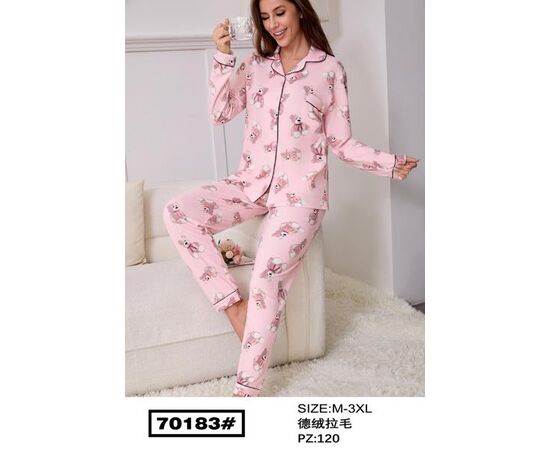 Піжама тепла жіноча 70183 pink р.M-3XL "HOME STYLE" недорого оптом від прямого постачальника Піжама тепла жіноча 70183 pink р.M-3XL "HOME STYLE" недорого оптом від прямого постачальника