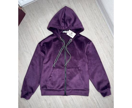 Кофта спортивная женская тёплая 2490 purple р.42-48 "BONJOUR" недорого оптом от прямого поставщика Фотография Кофта спортивная женская тёплая 2490 purple р.42-48 "BONJOUR" недорого оптом от прямого поставщика