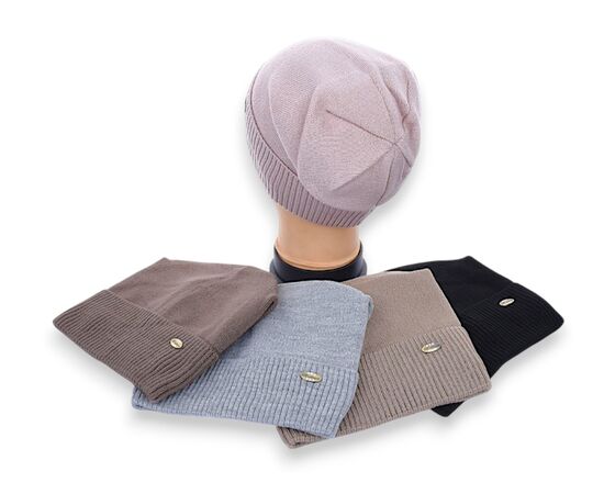 Шапка зимова жіноча CHW001-4 на флісі mix р.56-60 "Angelica" недорого оптом від прямого постачальника, зображення 2 Шапка зимова жіноча CHW001-4 на флісі mix р.56-60 "Angelica" недорого оптом від прямого постачальника, зображення 2