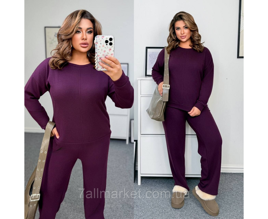 Костюм жіночий прогулянковий ангора рубчик (46-60) "LADA" недорого від прямого постачальника, зображення 2