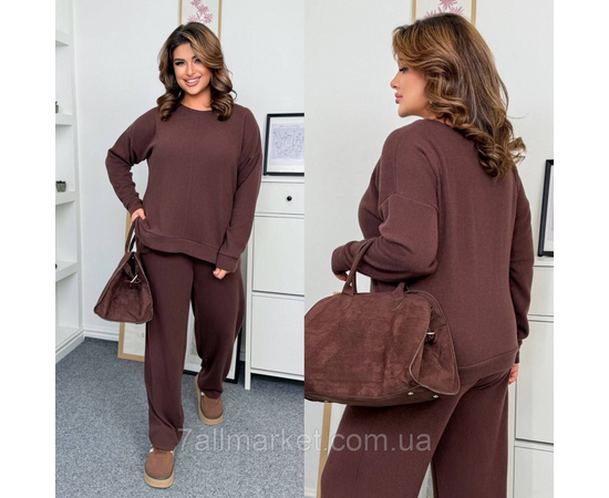 Костюм жіночий прогулянковий ангора рубчик (46-60) "LADA" недорого від прямого постачальника, зображення 2
