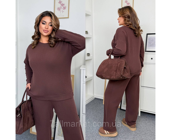 Костюм жіночий прогулянковий ангора рубчик (46-60) "LADA" недорого від прямого постачальника, зображення 3