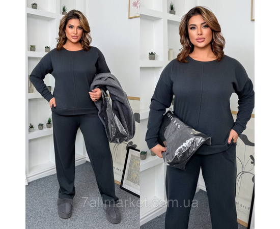 Костюм жіночий прогулянковий ангора рубчик (46-60) "LADA" недорого від прямого постачальника, зображення 2