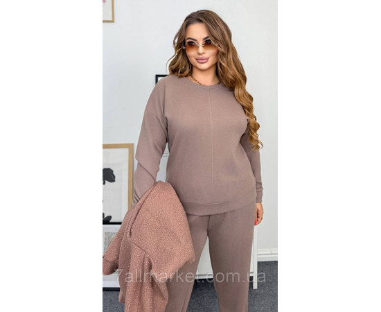 Костюм жіночий прогулянковий ангора рубчик (46-60) "LADA" недорого від прямого постачальника, зображення 3