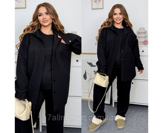 Костюм 3-ка жіночий спортивний ангора рубчик + баранчик (46-60) "LADA" недорого від прямого постачальника, зображення 2