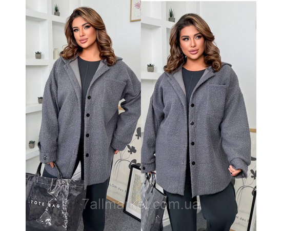 Сорочка жіноча барашок на флісі розміри 46-60 "LADA" недорого від прямого постачальника, зображення 2