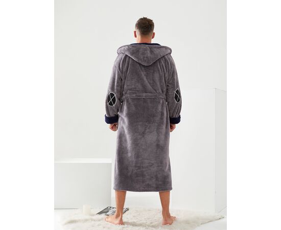 Халат мужской 39 grey р.XL-3XL "Alberk" недорого оптом от прямого поставщика, изображение 2 Фотография Халат мужской 39 grey р.XL-3XL "Alberk" недорого оптом от прямого поставщика, изображение 2