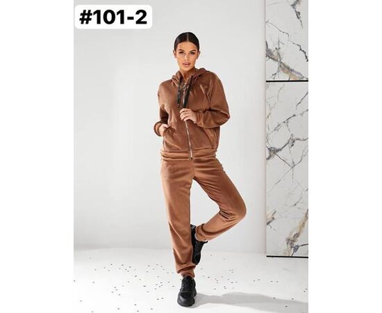 Костюм спортивный женский 101-2 brown р.44-50 "ZLATA" недорого оптом от прямого поставщика Фотография Костюм спортивный женский 101-2 brown р.44-50 "ZLATA" недорого оптом от прямого поставщика