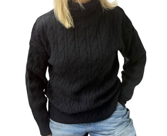 Свитер женский 24027 black р.46-52 "Elena&Vika" недорого оптом от прямого поставщика Фотография Свитер женский 24027 black р.46-52 "Elena&Vika" недорого оптом от прямого поставщика