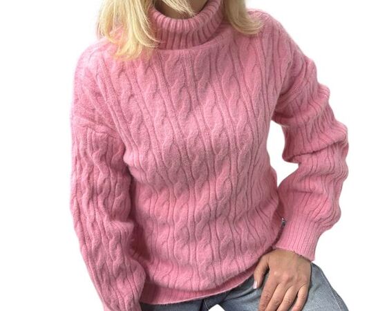 Свитер женский 24027 pink р.46-52 "Elena&Vika" недорого оптом от прямого поставщика Фотография Свитер женский 24027 pink р.46-52 "Elena&Vika" недорого оптом от прямого поставщика
